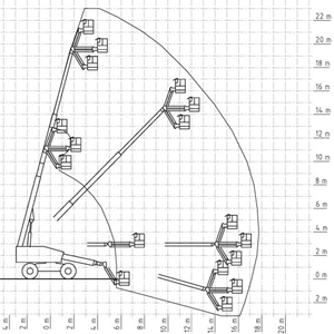 Telescoop hoogwerker 23 m reikwijdte 17,8 m